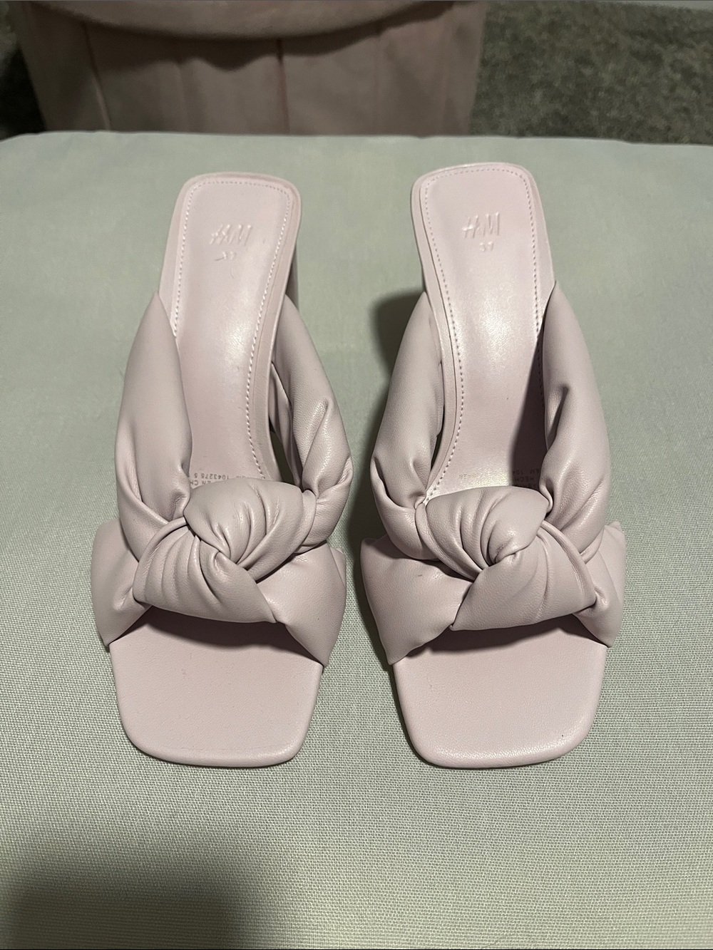 H&M Lilac Knot-Front Mule Slides